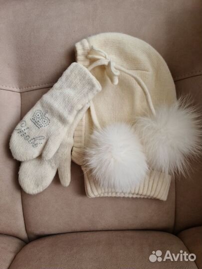 Шапка для девочки il trenino варежки chobi