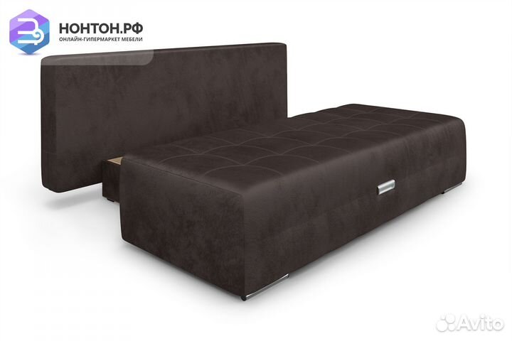 Диван еврокнижка Марсель 4 микровелюр коричневый