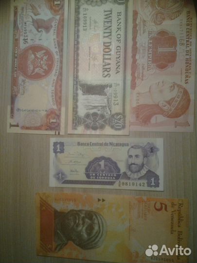 Банкноты юж. америки. 5 шт