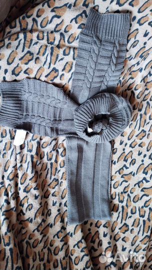 Шапочка и шарф для девочки, новые