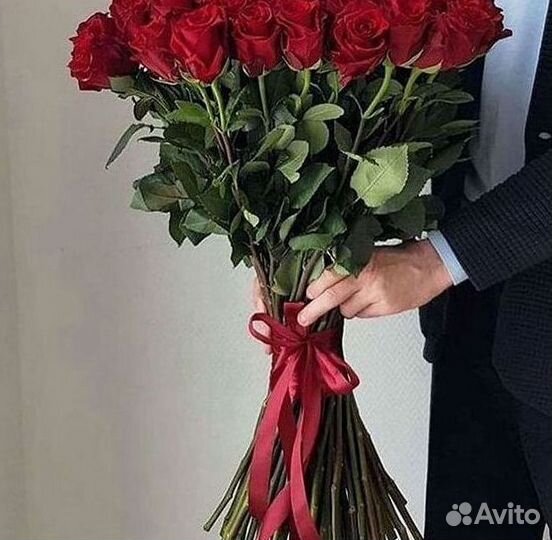 Розы высокие Доставка цветов