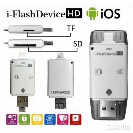 Переходник Картридер I-FlashDevice для iPhone и iP
