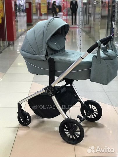 Коляска 3 в 1 новая Farfello мятный