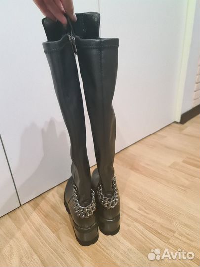 Сапоги женские натуральная кожа демисезонные 40