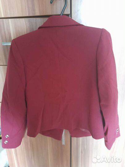 Бордовый пиджак для девочки SkyLake