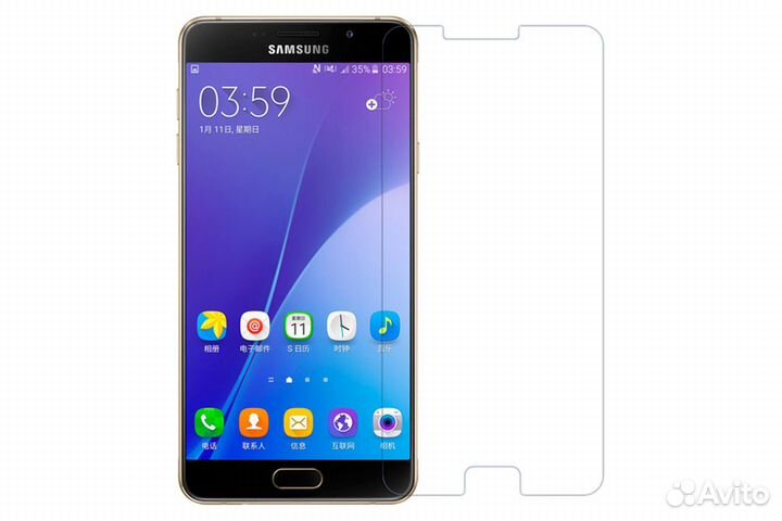 Защитное стекло с полной проклейкой на Samsung A71
