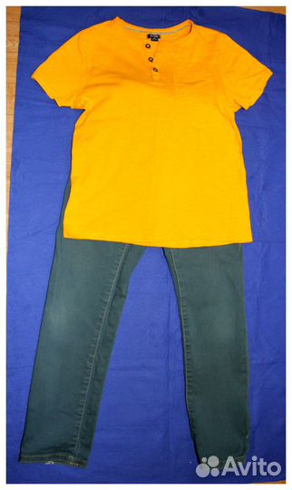 Комплект рубашка, джинсы б/у