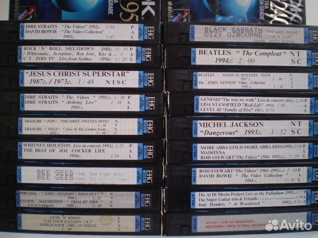 Видео кассеты VHS/svhs музыка HI-FI stereo