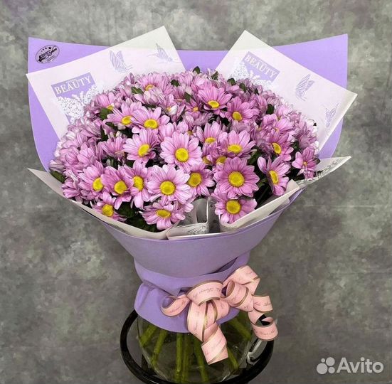 Букет цветов с Хризантемами