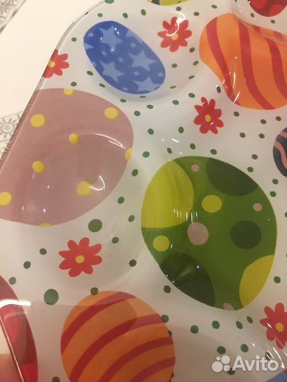 Блюдо для пасхальных яиц и кулича