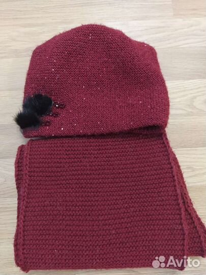 Комплект шапка и шарф женский