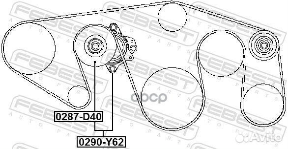 Натяжитель ремня 0290-Y62 0290-Y62 Febest