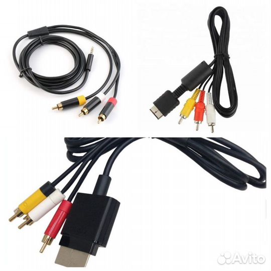 AV тюльпаны кабель Sony PS3 PS2 PS1 xbox 360