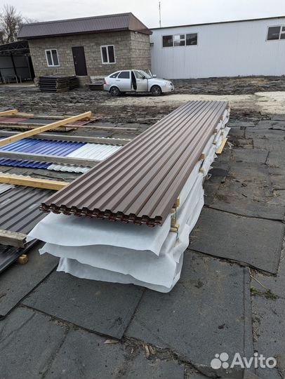 Профнастил С21 шоколад 8017 6 метров толщина 0.7