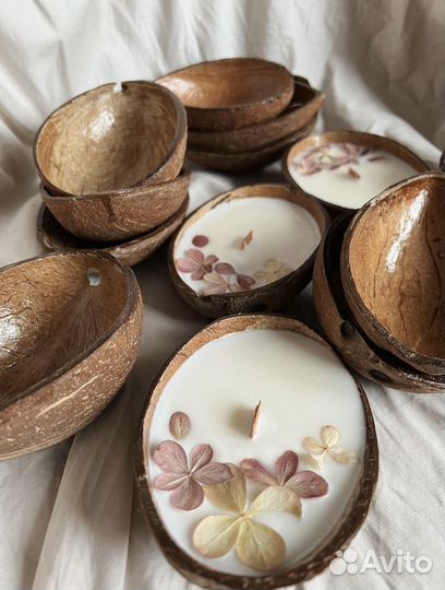 Мастер- класс изготовление свечи в кокосе