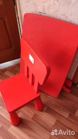 Детский стол IKEA маммут и стул