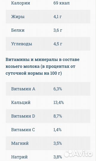 Козье молоко