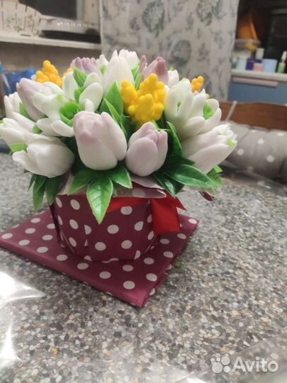 Букет цветы из мыла