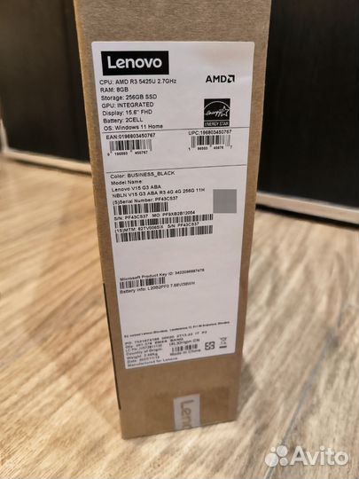 Ноутбук lenovo V15 G3 ABA