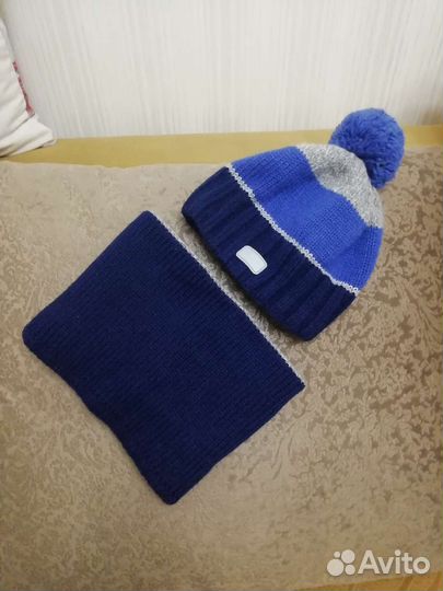 Детский зимний комплет nikastyle шапка+снуд 54р