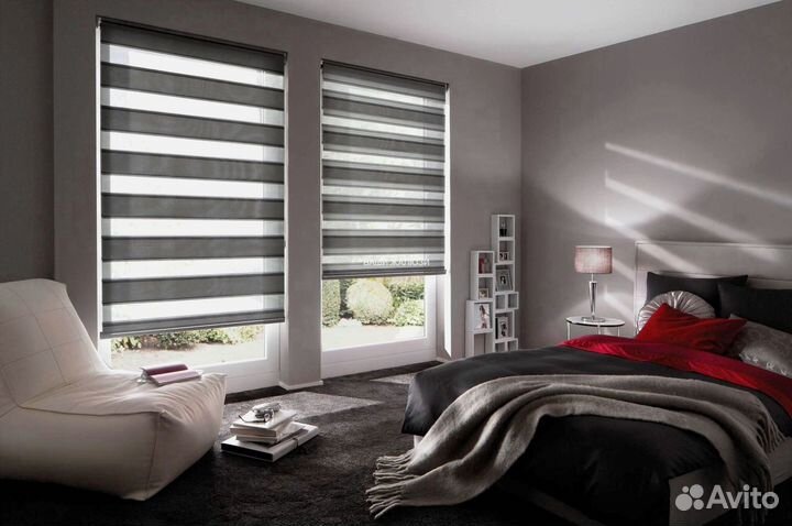 Жалюзи рулонные шторы зебра