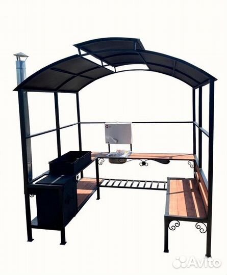 Мангал с крышей