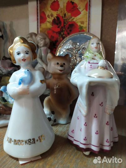 СССР фарфоровые фигурки животные лфз