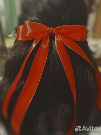 Бант на заколке-автомат ручной работы