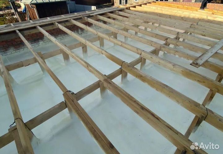 Заливка ППУ утепление полов