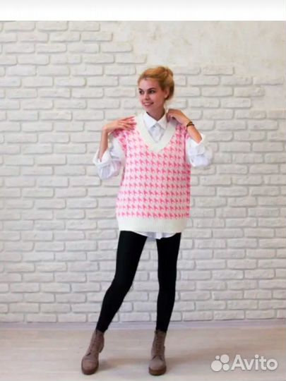 Жилетка женская, свитер-безрукавка