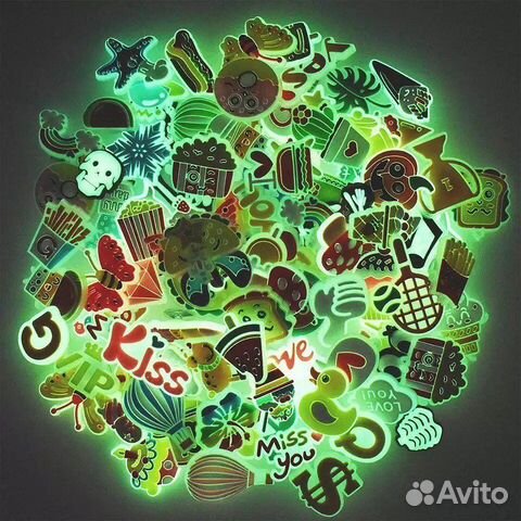 Джибитсы для crocs (светятся в темноте)