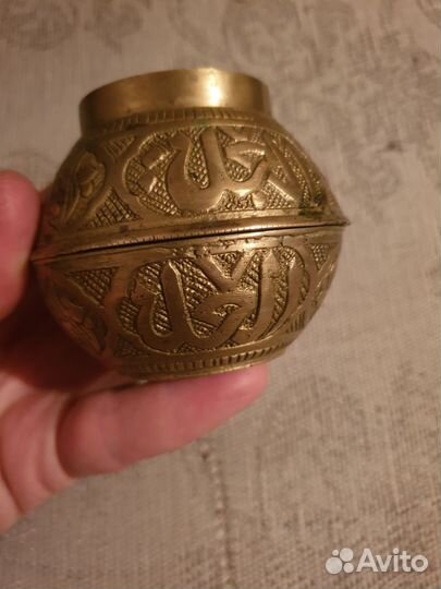 Вазочка латунь