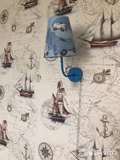 Люстра и бра с машинами Детская