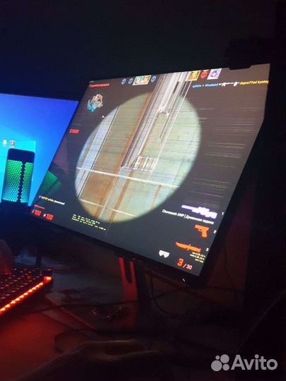 Монитор Dell S2419HNс разбитой матрицей