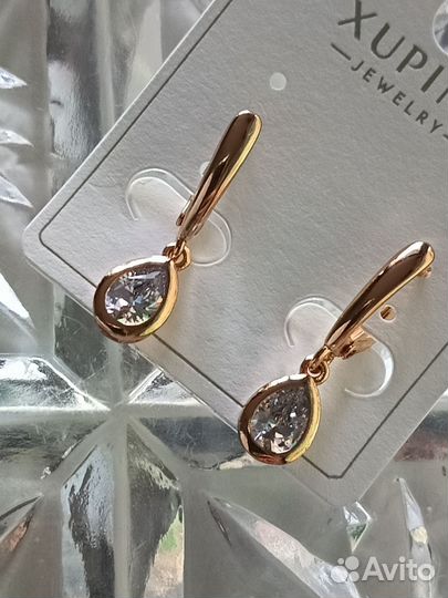 Серьги под золото