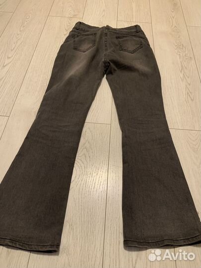 Джинсы клеш y2k серые