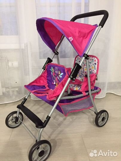 Коляска для куклы прогулочная для близнецов