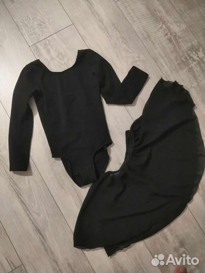 Купальник для танцев для девочки черный