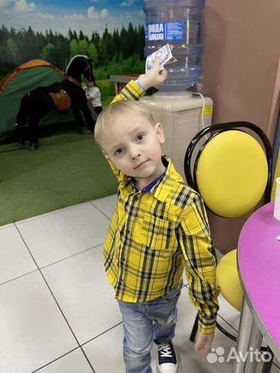 Рубашка в клетку на мальчика 116