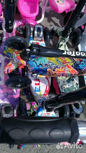 Городские самокаты с рисунком до 60 кг. Ассортимен