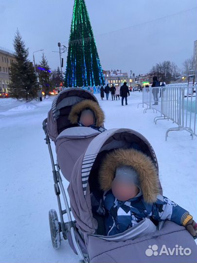 Коляска для двойни или погодок 2 в 1