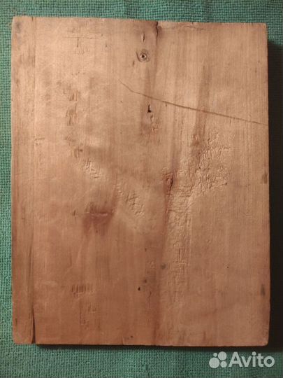 Икона старинная, без реставрации XIX v в окладе