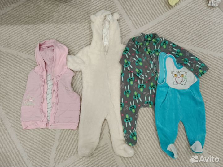 Детские вещи пакетом 68 74 на девочку