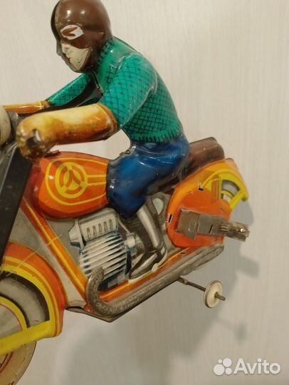 Мотоциклист игрушка СССР
