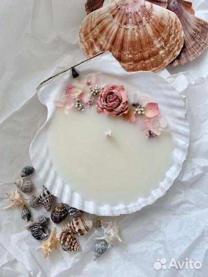 Свеча в морской раковине/в ракушке