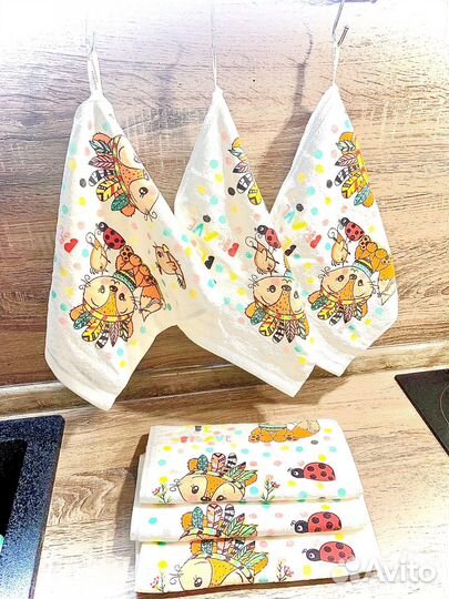 Кухонные полотенца 3 шт махра