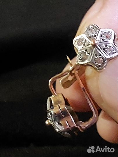 Золотые серьги 583 пробы СССР