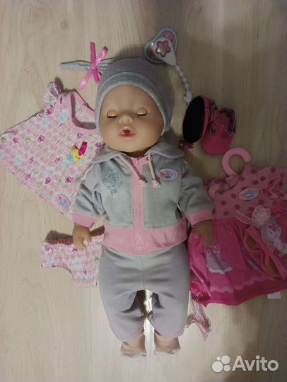 Baby born с санками и одеждой