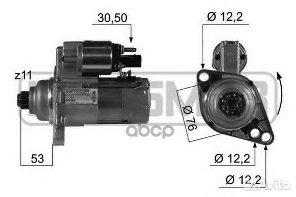 Стартер audi/VW 1.9TDi 03-10 220449 Era
