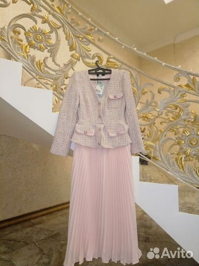 Твидовый костюм платья Cavo